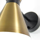 4 Modern Lantern Cordless Lamp Emerson Wall Sconce Black Antique Brass Metal Shade