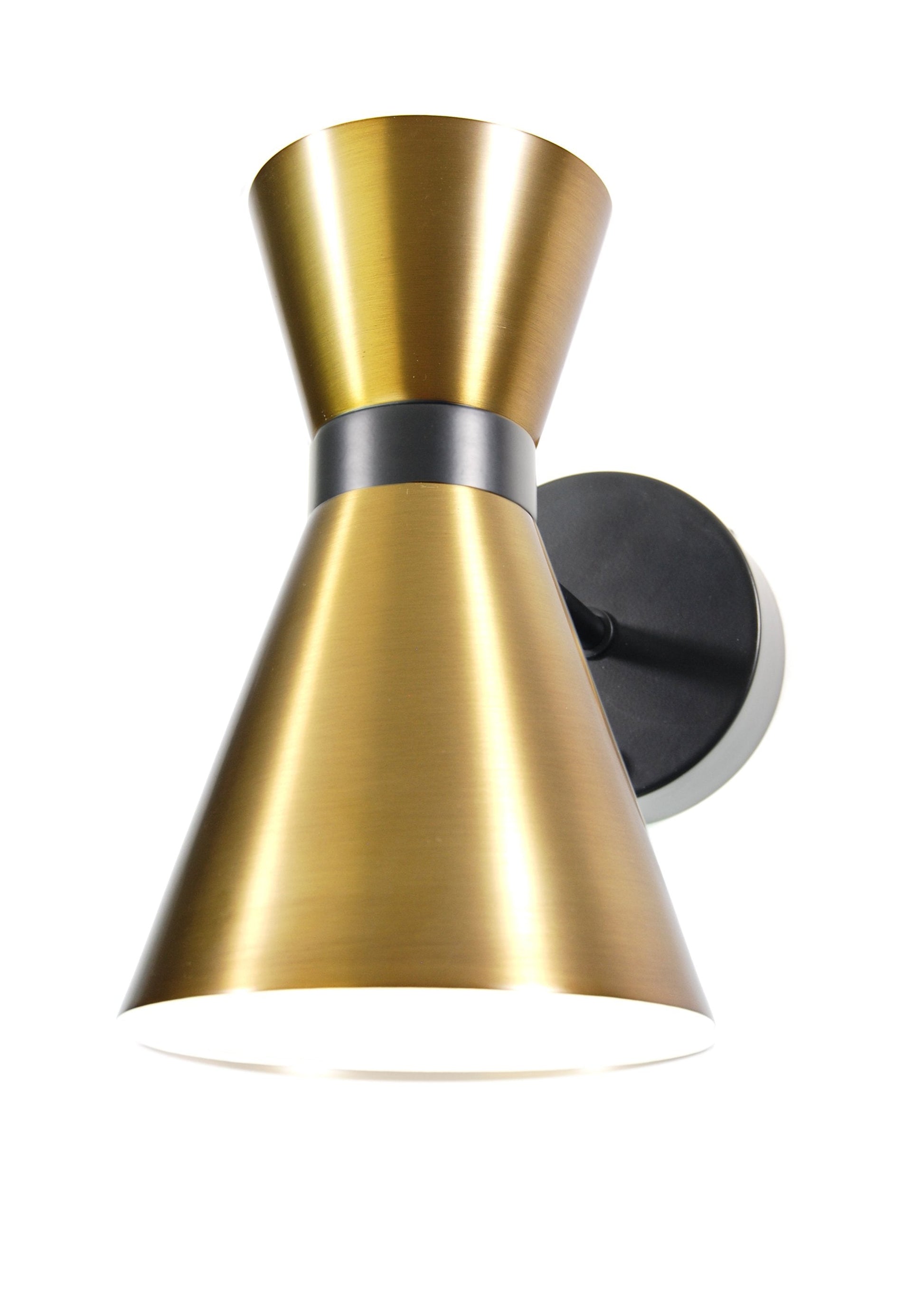 5 Modern Lantern Cordless Lamp Emerson Wall Sconce Black Antique Brass Metal Shade