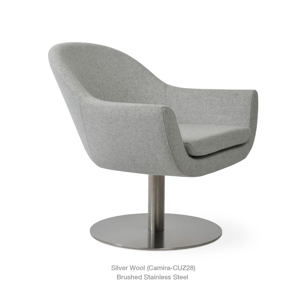 sohoConcept Madison Swivel Round Arm Chair Fabric