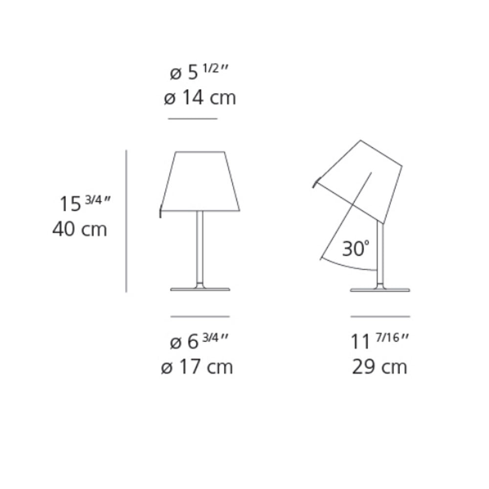 Artemide Melampo Mini Table Lamp - Dimension
