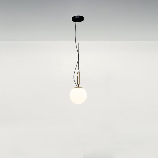 Artemide NH 22 White Globe Suspension Lamp 1281018A