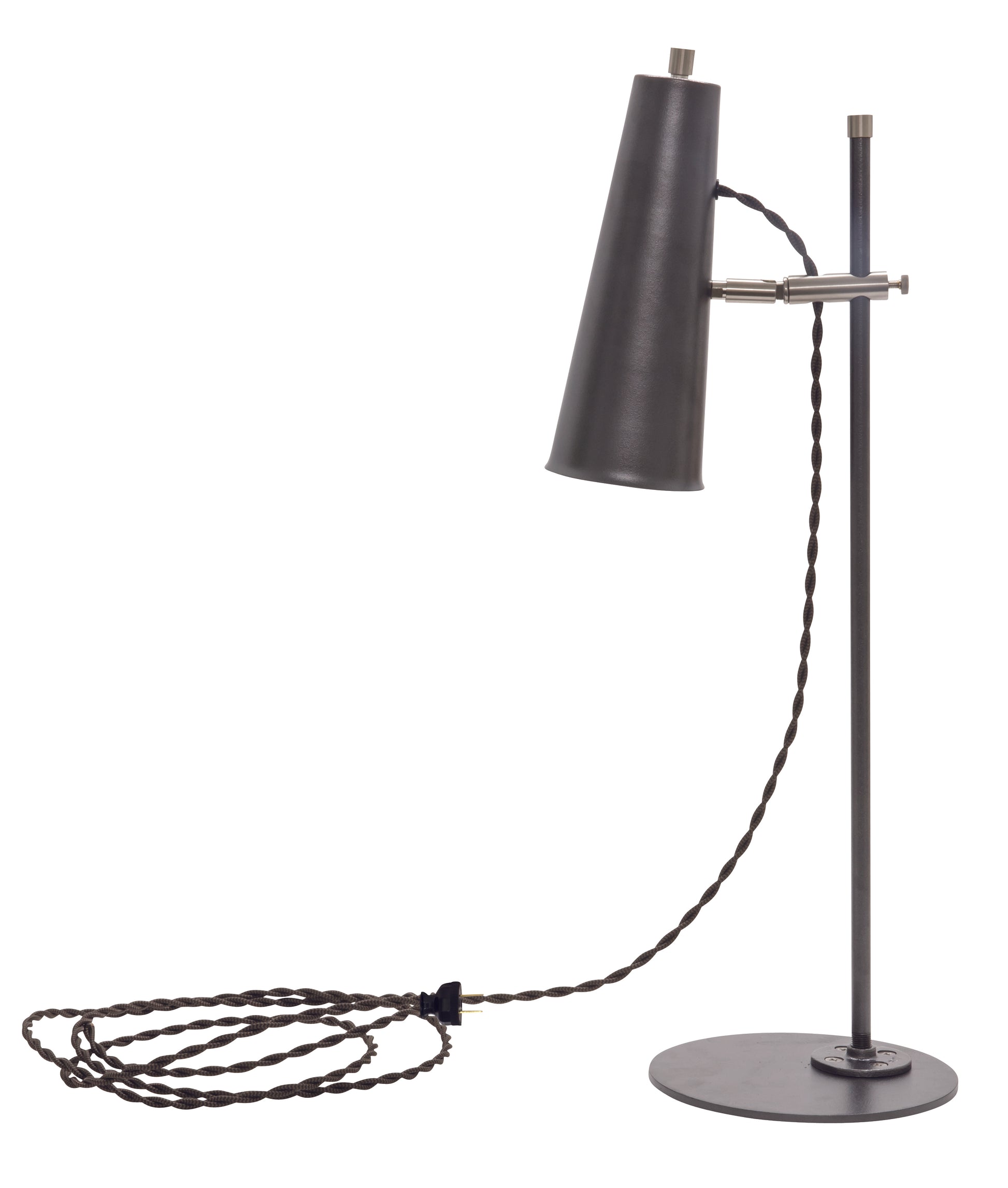 House of Troy Norton Adjustable LED Table Lamp Granite Satin Nickel Accents NOR350-GTSN