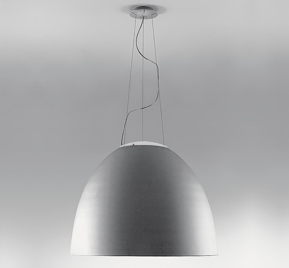 Artemide Nur 1618 LED Aluminum Grey Pendant Light A243208