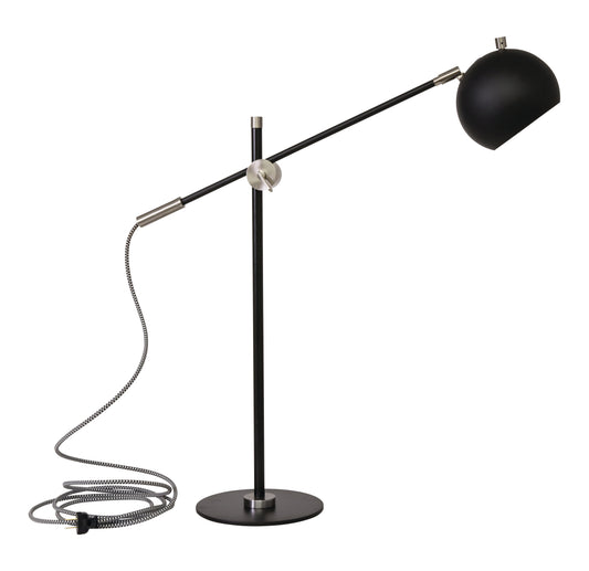 House of Troy Orwell LED Counterbalance Table Lamp Black Satin Nickel Accents OR750-BLKSN