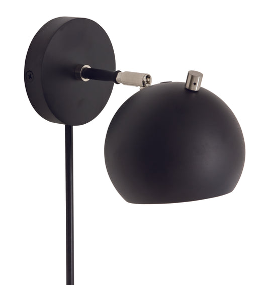 House of Troy Orwell LED Wall Lamp Black Satin Nickel Accents OR775-BLKSN