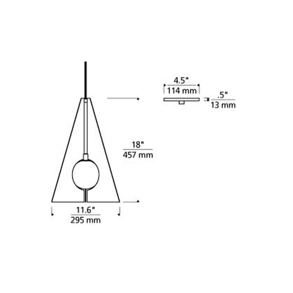 Tech Lighting Orbel Pyramid Pendant by Visual Comfort
