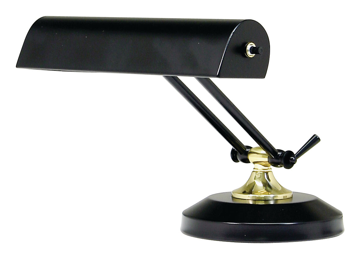 House of Troy Upright Piano Lamp 10" Black Polished Brass Accents P10-150-617