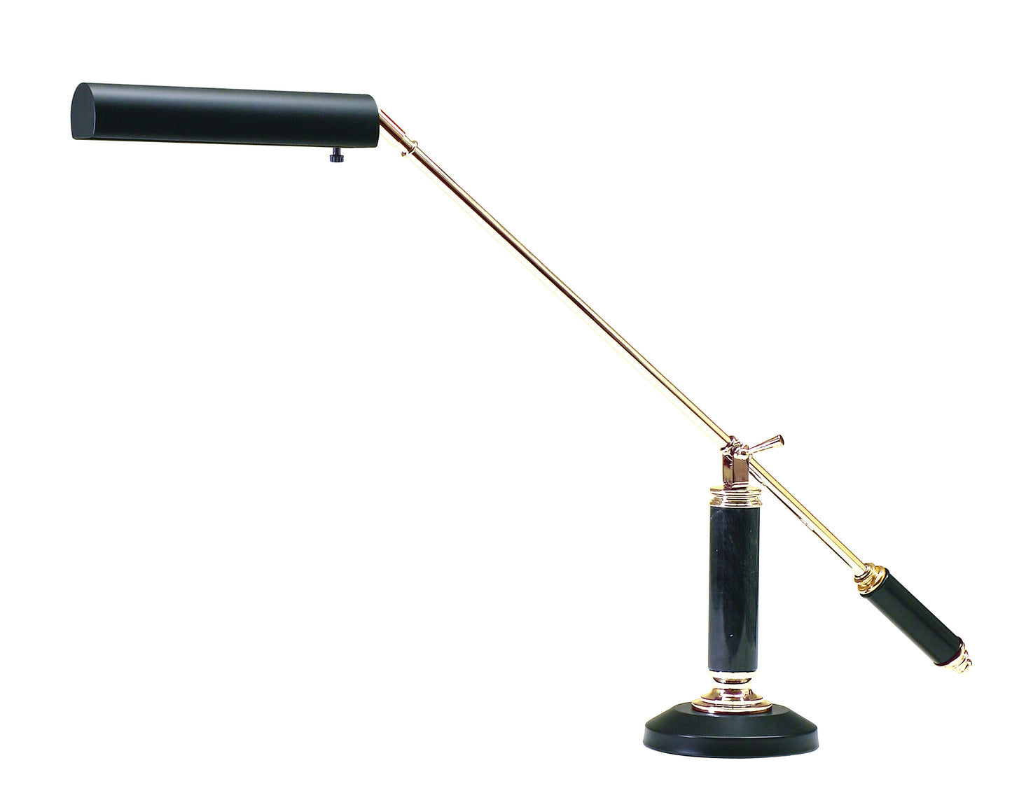 House of Troy Counter Balance Polished Brass Black Marble Piano Desk Lamp P10-192-617