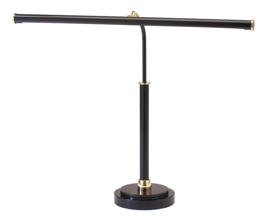 House of Troy Led Piano Lamp Black Brass Accents PLED100-617