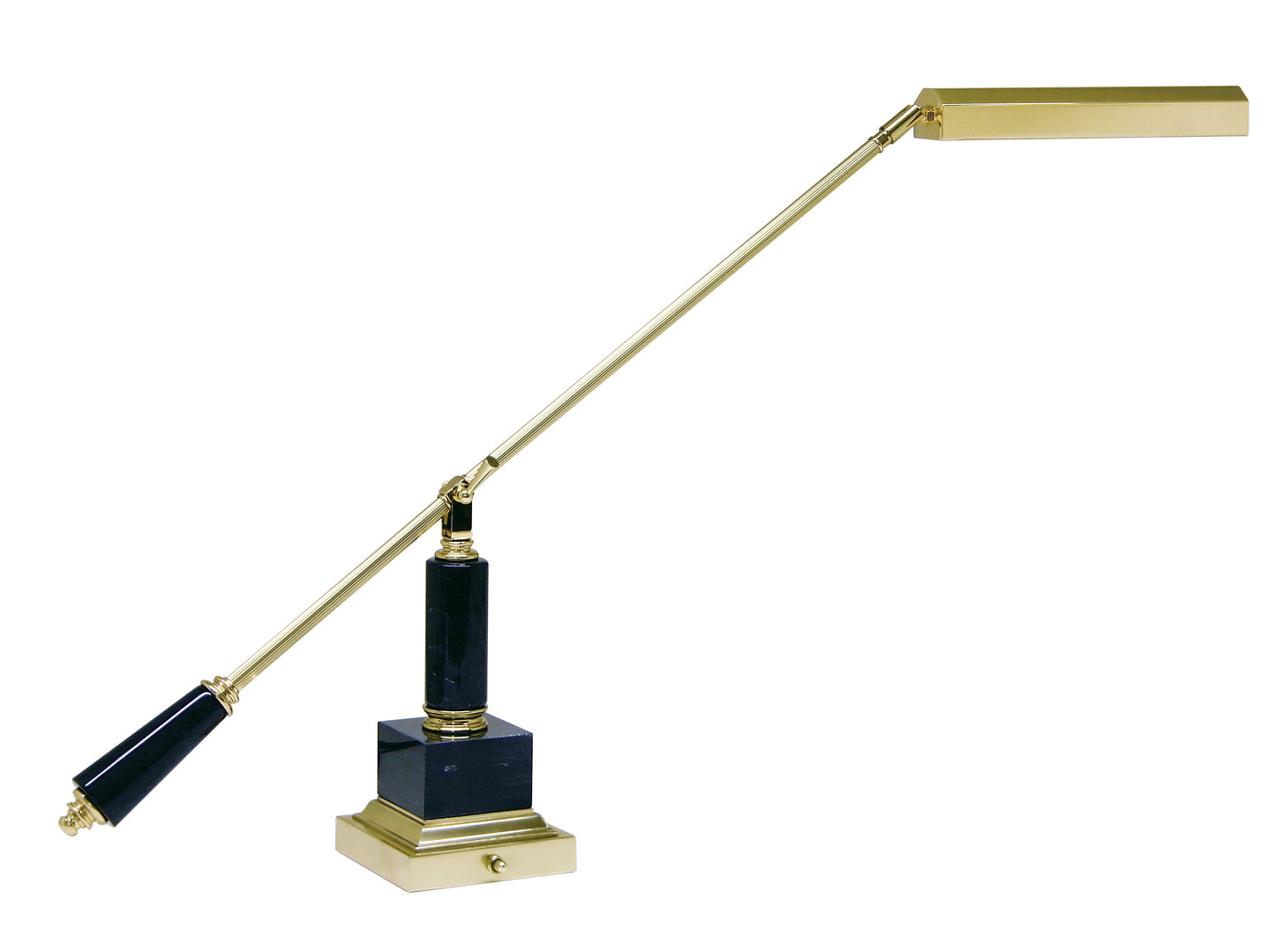 House of Troy Counter Balance Polished Brass Black Marble Piano Desk Lamp PS10-190-M