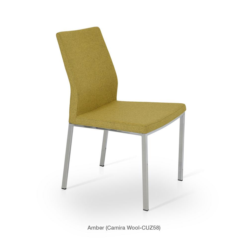 sohoConcept Pasha Metal Chair Fabric Flexible Back Seat