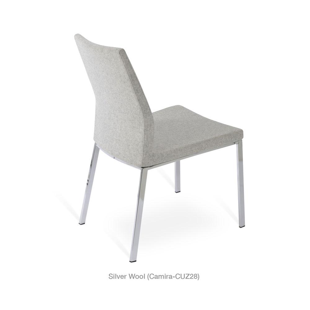 sohoConcept Pasha Metal Chair Fabric Flexible Back Seat