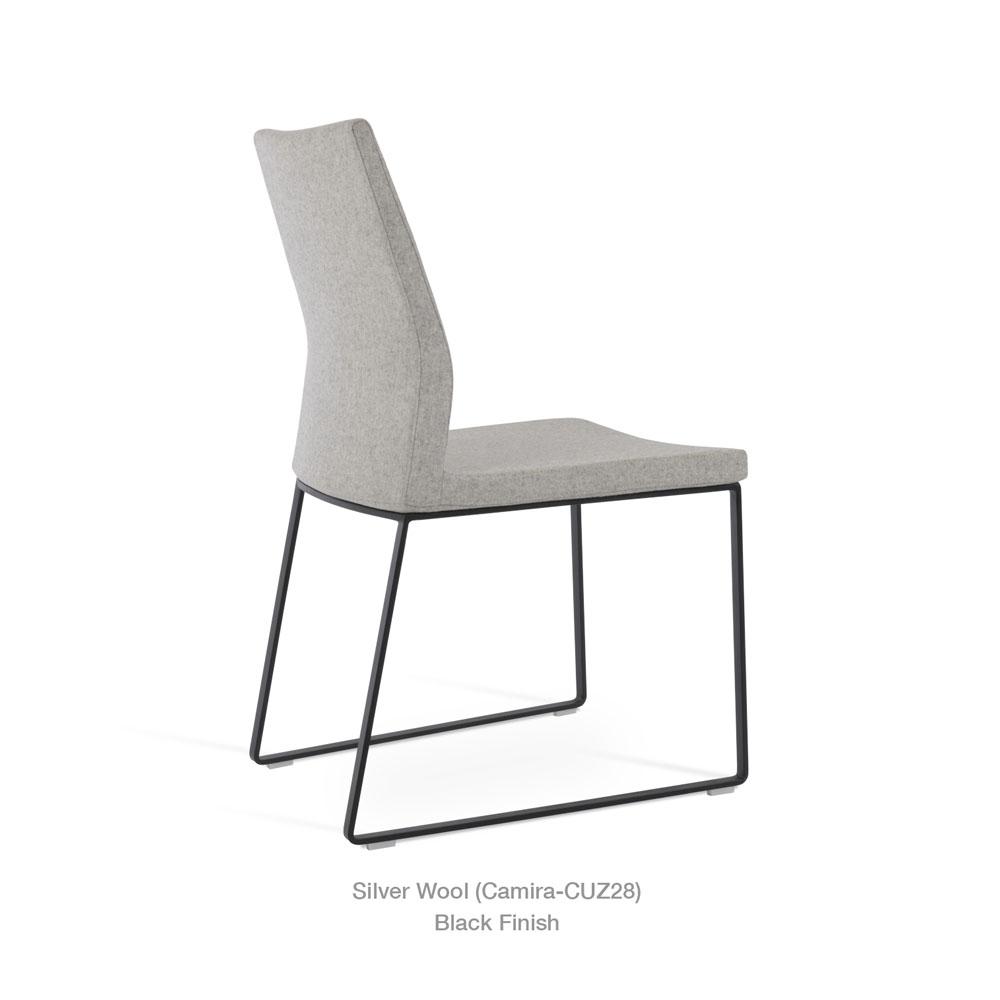 sohoConcept Pasha Sled Chair Fabric Flexible Back Seat