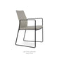 sohoConcept Pasha Slide Arm Chair Leather Flexible Back Seat in Chrome