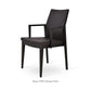 sohoConcept Pasha Wood Arm Chair Leather Flexible Back in American Walnut