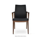 sohoConcept Pasha Wood Arm Chair Leather Flexible Back in Solid Beech Wenge