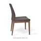 sohoConcept Pasha Wood Chair Leather Flexible Back in American Walnut