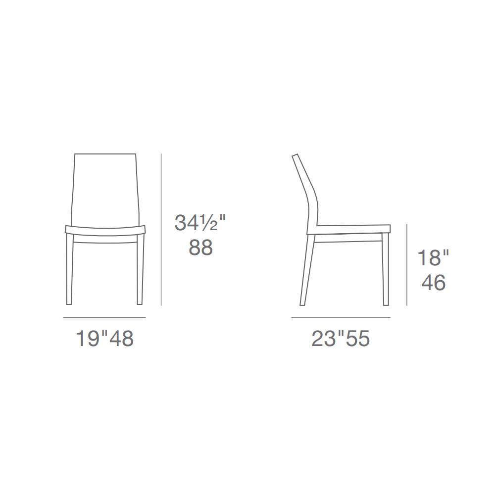 sohoConcept Pasha Wood Chair Leather Flexible Back in American Walnut