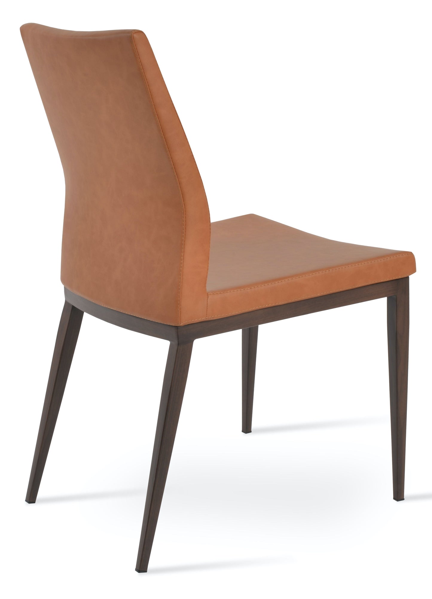 sohoConcept Pasha MW Chair Leather Flexible Back in American Walnut