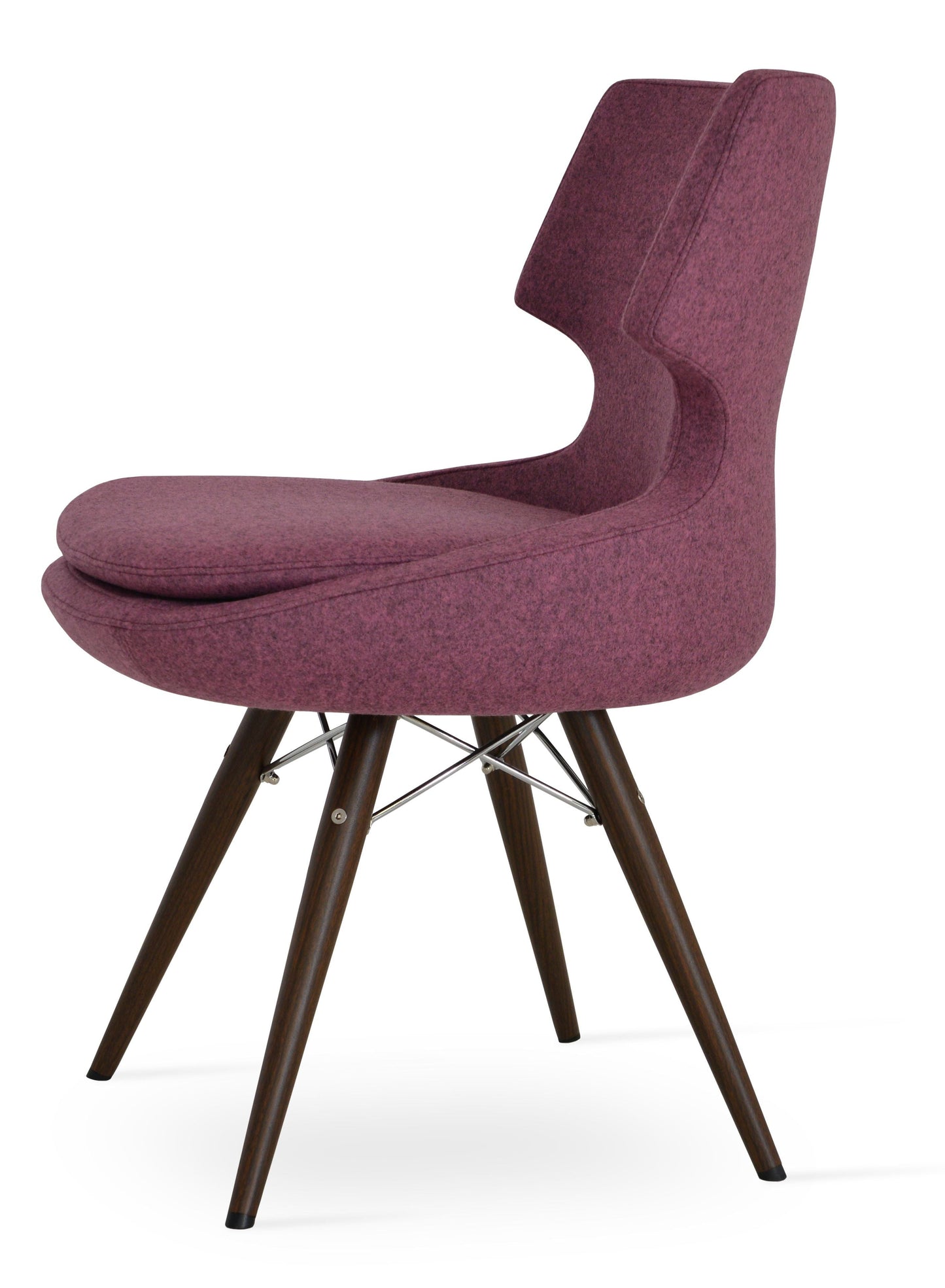 sohoConcept Patara MW Chair Fabric in Walnut Veneer Steel