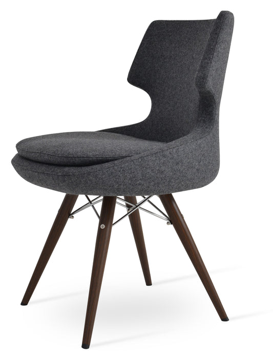 sohoConcept Patara MW Chair Fabric in Black Powder Steel