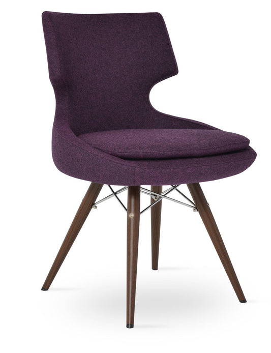 sohoConcept Patara MW Chair Fabric in Natural Veneer Steel