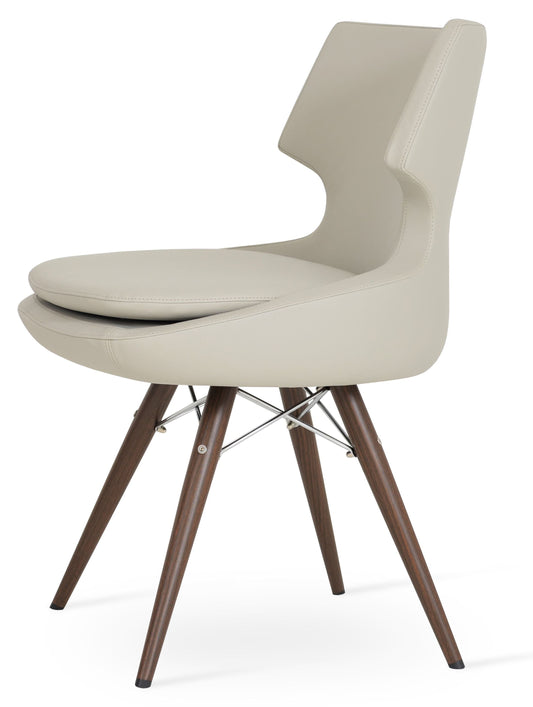 sohoConcept Patara MW Chair Leather in Natural Veneer Steel