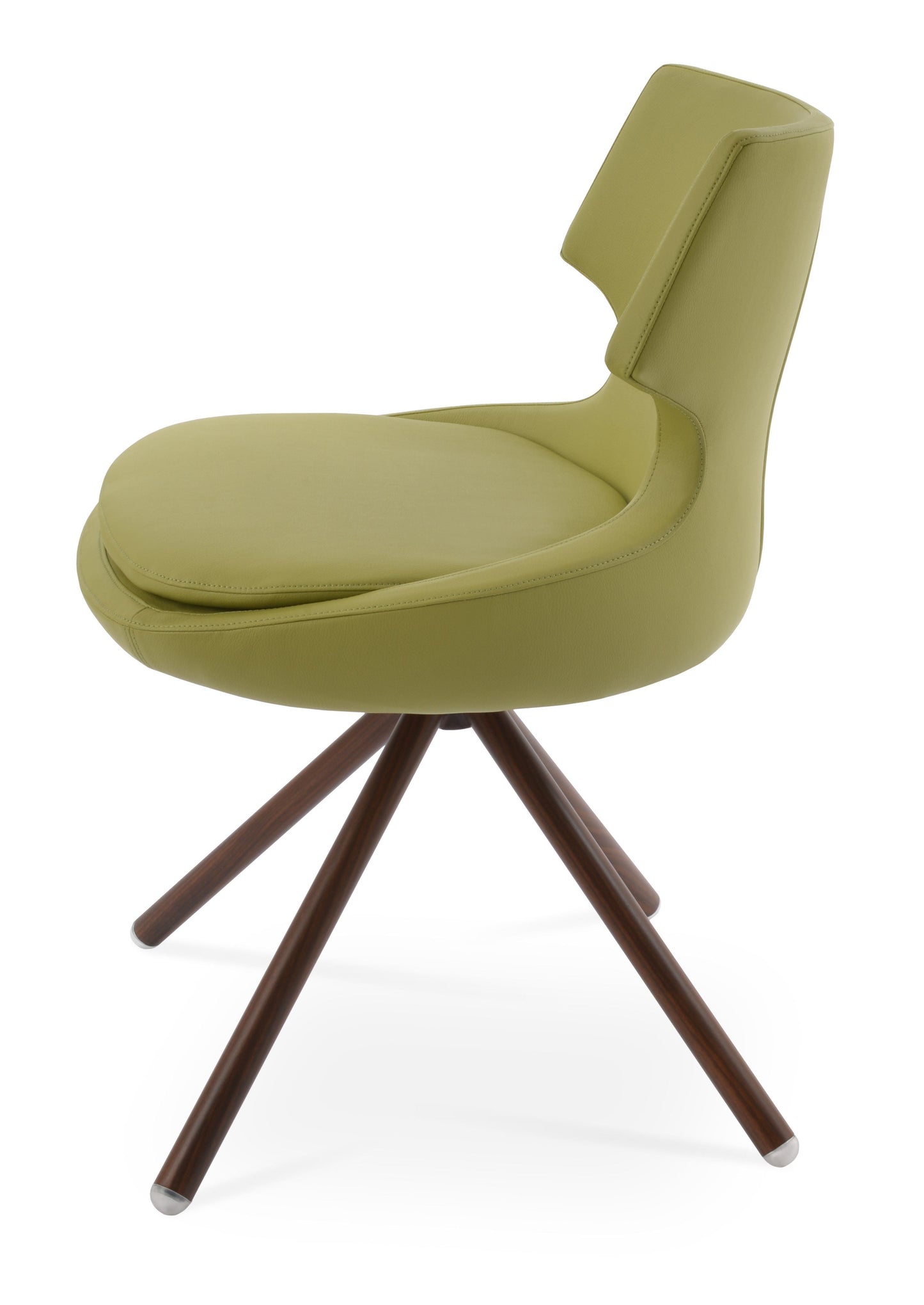 sohoConcept Patara Stick Chair Leather in Walnut Veneer Steel