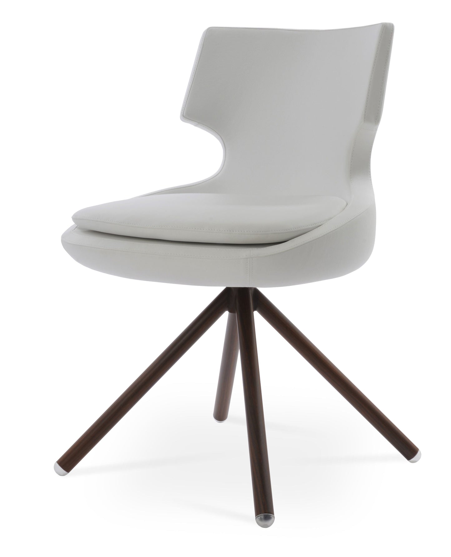 sohoConcept Patara Stick Chair Leather in Black Powder Steel