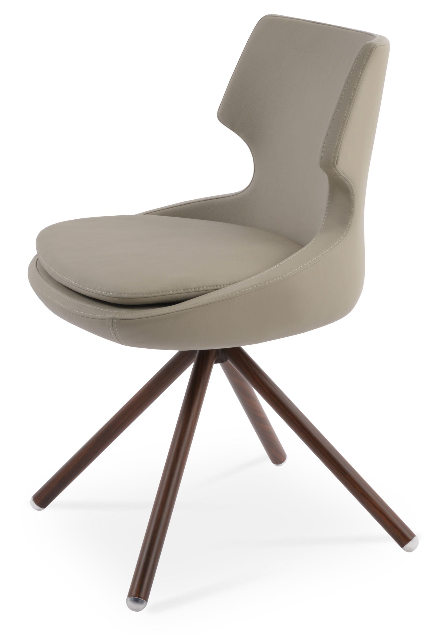 sohoConcept Patara Stick Chair Leather in Natural Veneer Steel