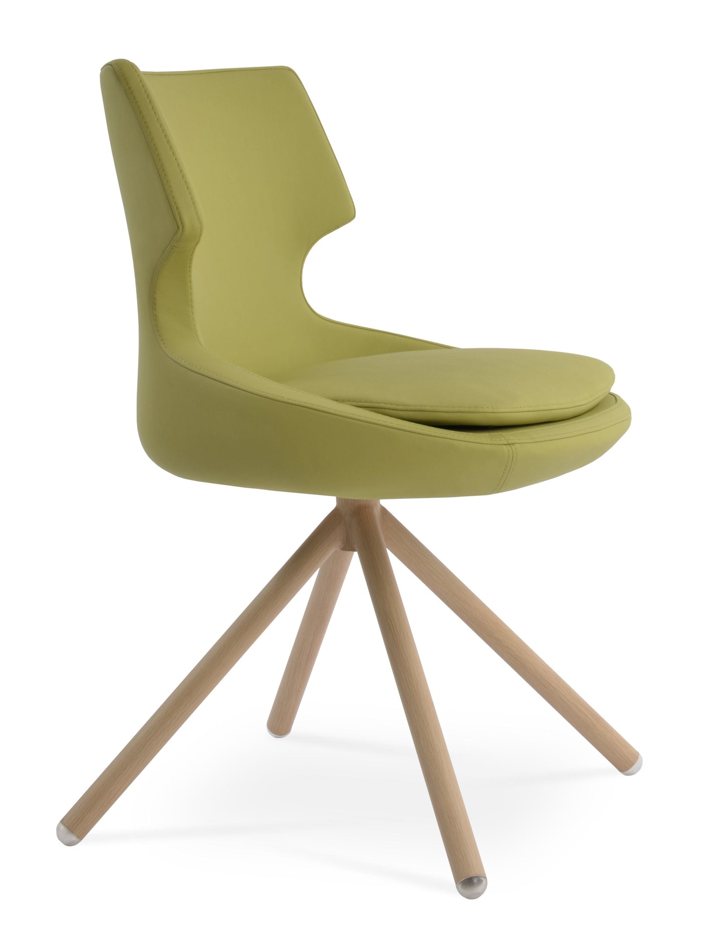 sohoConcept Patara Stick Chair Leather in Walnut Veneer Steel