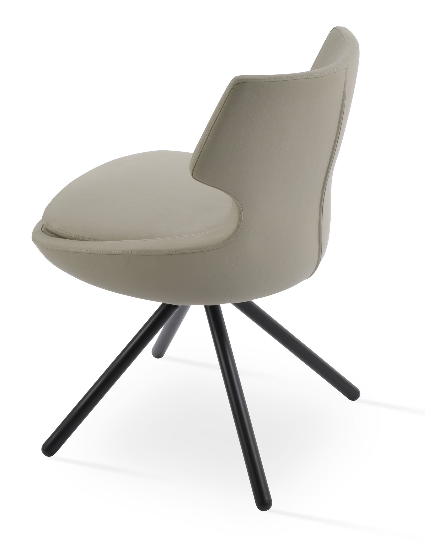 sohoConcept Patara Stick Chair Leather in Walnut Veneer Steel