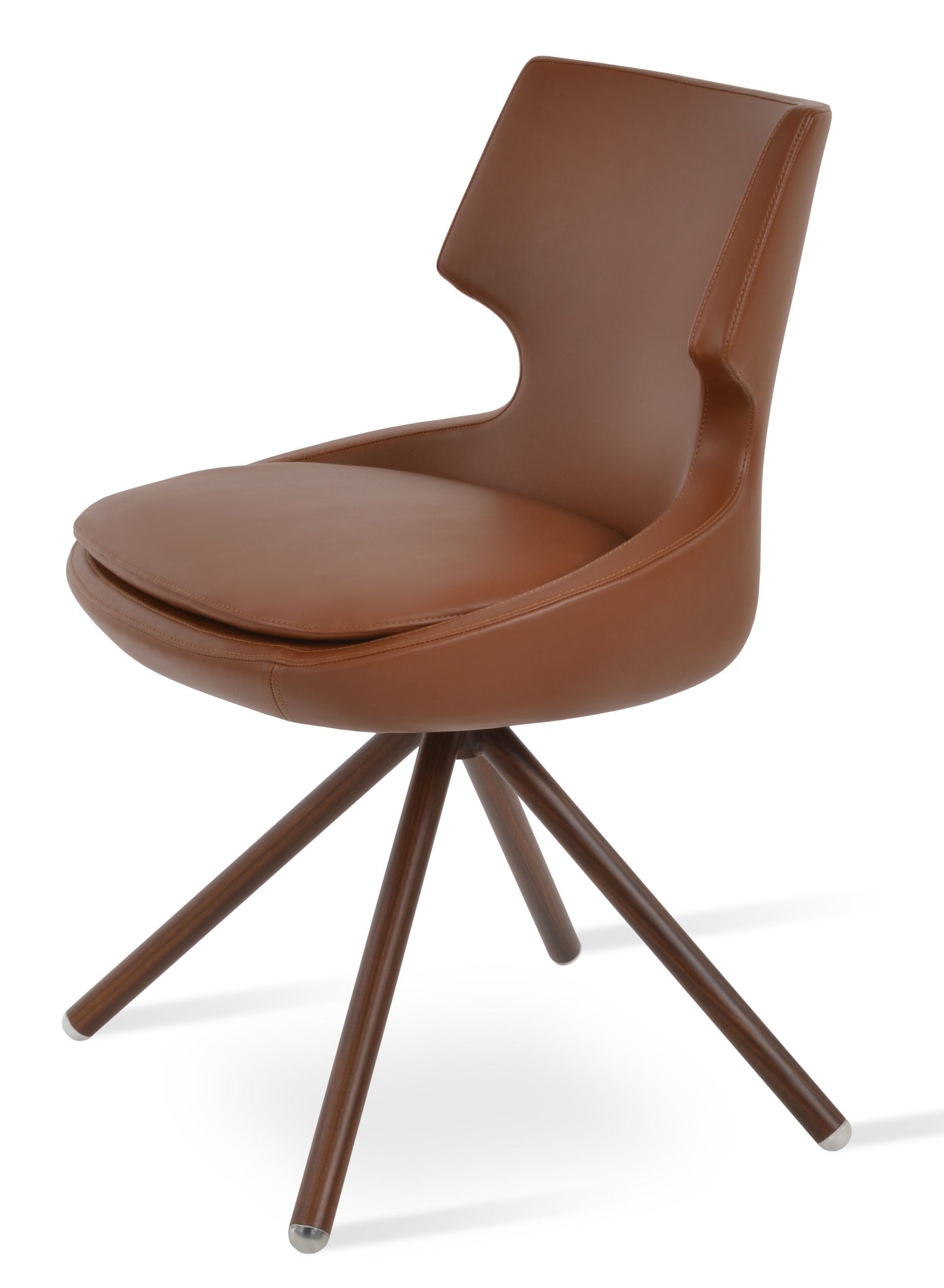 sohoConcept Patara Stick Chair Leather in Black Powder Steel