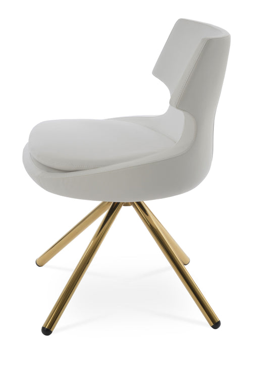 sohoConcept Patara Stick Chair Leather in Gold-Brass