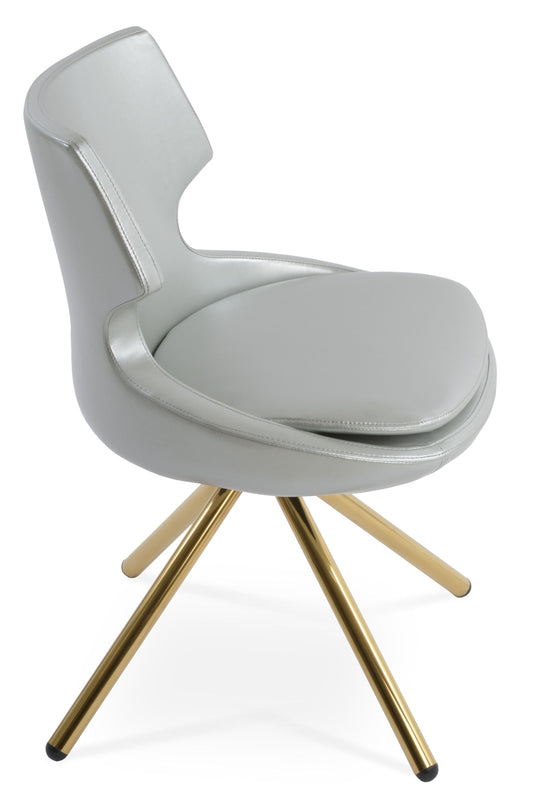 sohoConcept Patara Stick Chair Leather in Natural Veneer Steel