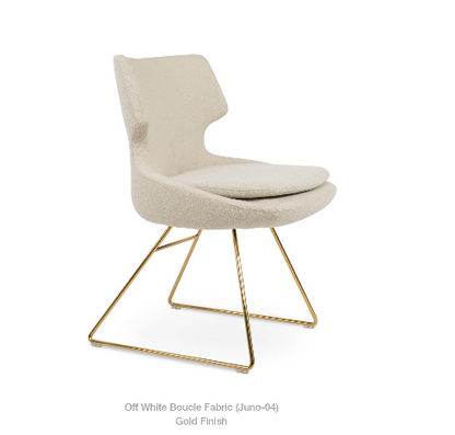 sohoConcept Patara Wire Dining Chair Fabric in Chrome