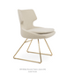 sohoConcept Patara Wire Dining Chair Fabric in Gold-Brass