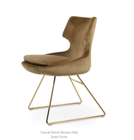 sohoConcept Patara Wire Dining Chair Fabric in Bone