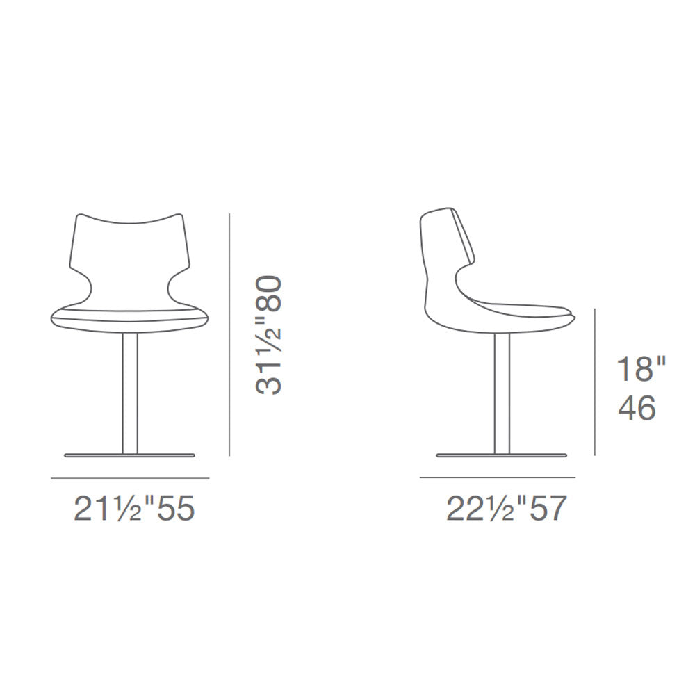 sohoConcept Patara Round Swivel Chair Fabric