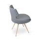 sohoConcept Patara Star Dining Chair Leather in Walnut Veneer Steel