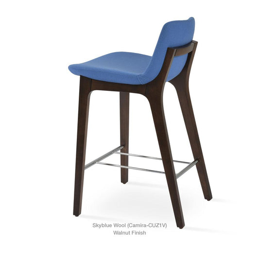 sohoConcept Pera HB Wood Bar Stool Fabric