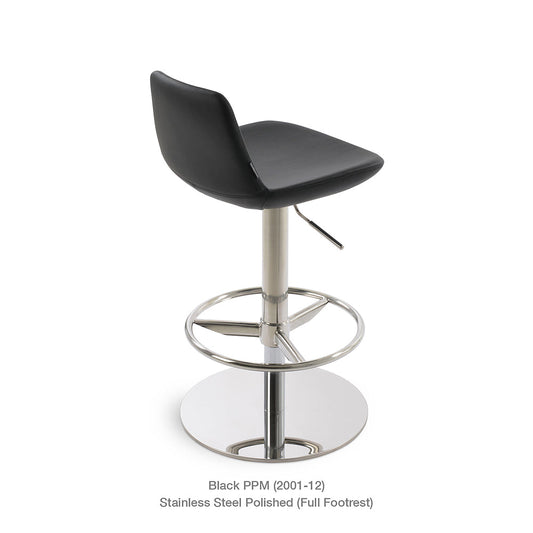 sohoConcept Pera Piston Stool Leather (full footrest)