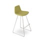 sohoConcept Pera Wire Counter Stool Leather in Chrome