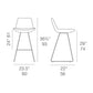 sohoConcept Pera Wire Bar Stool Leather in Red