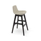sohoConcept Pera Wood Stool Leather in Solid Beech Wenge