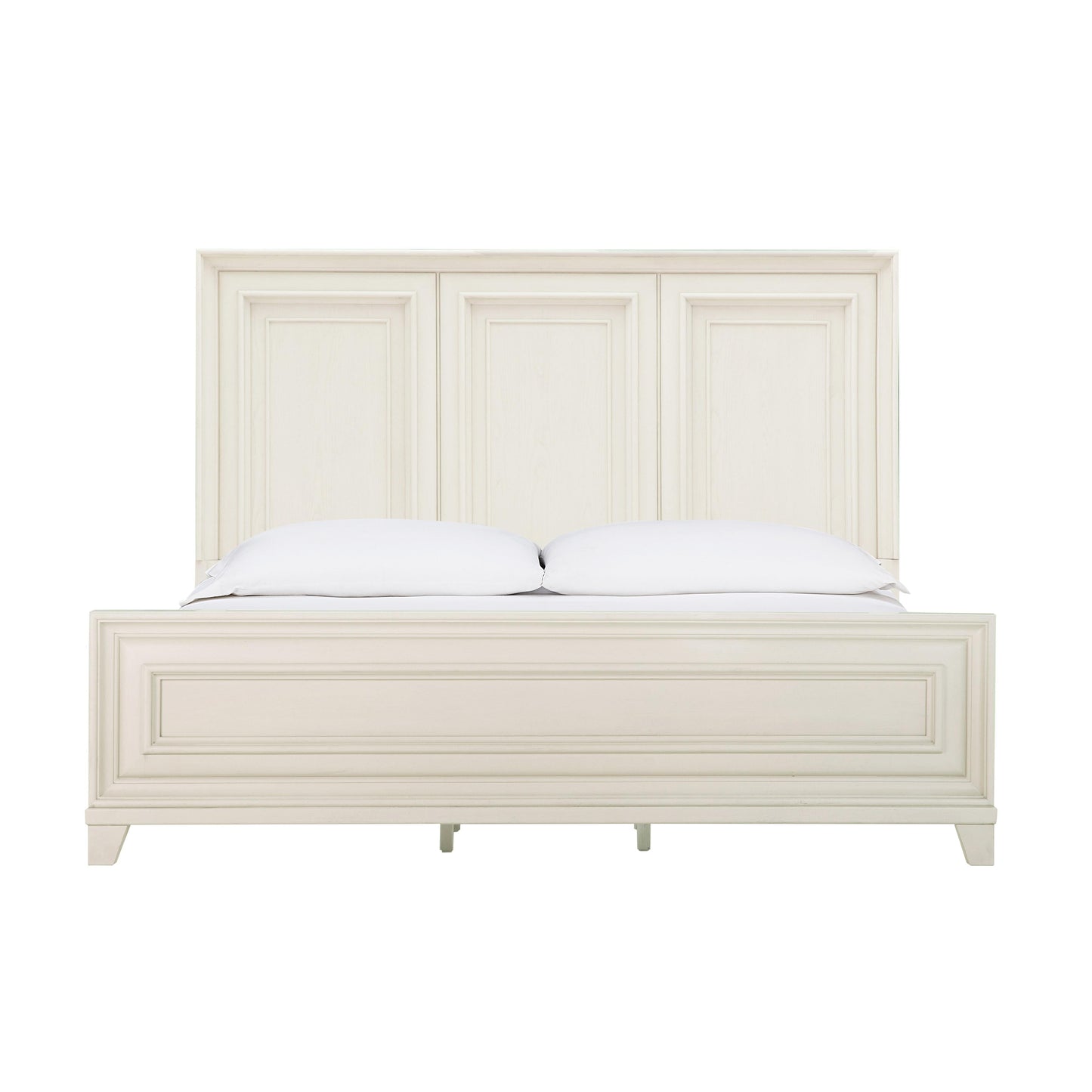 Montauk Weathered White King Panel Bed by TOV