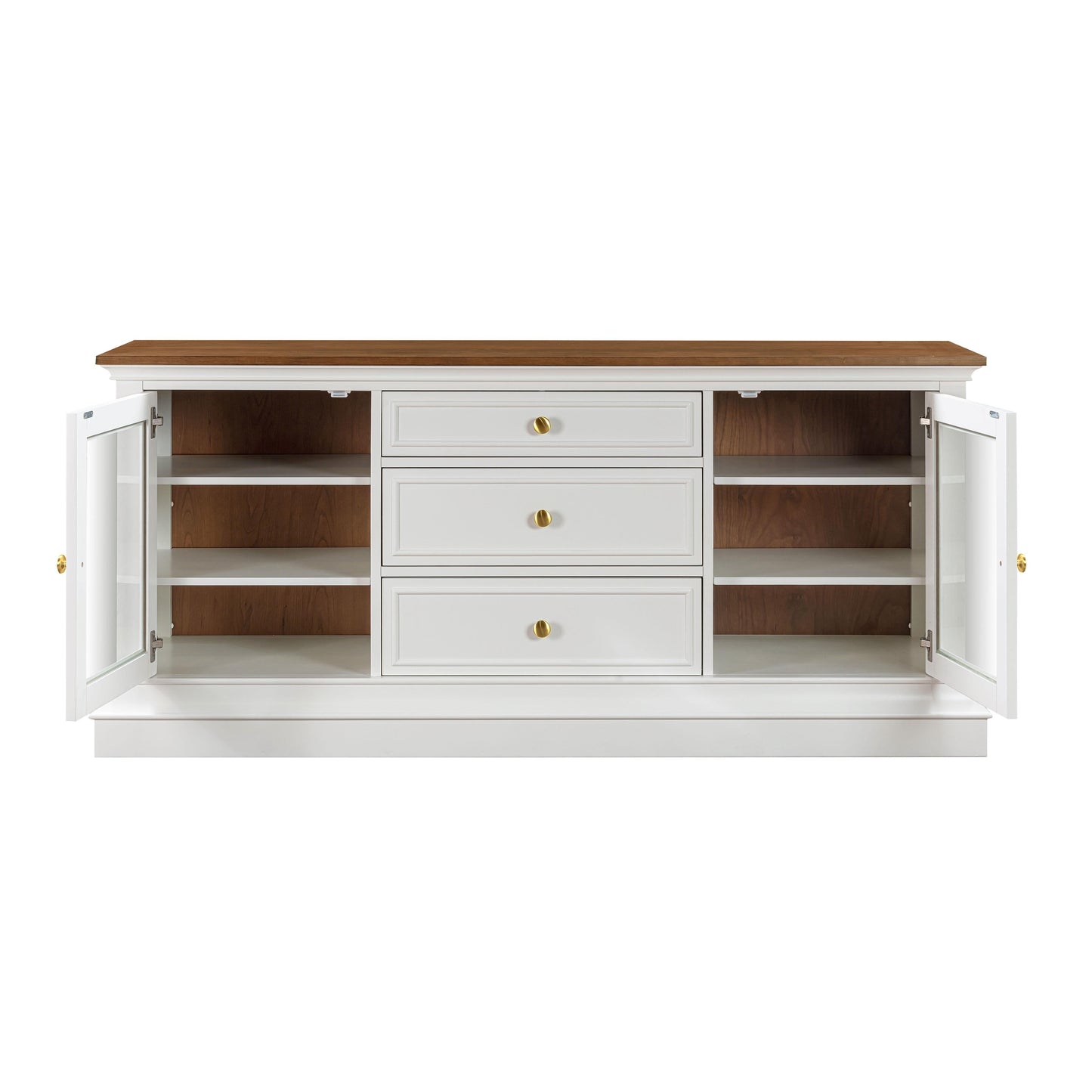 Hudson White Entertainment Center For Tvs Up To 70 by TOV