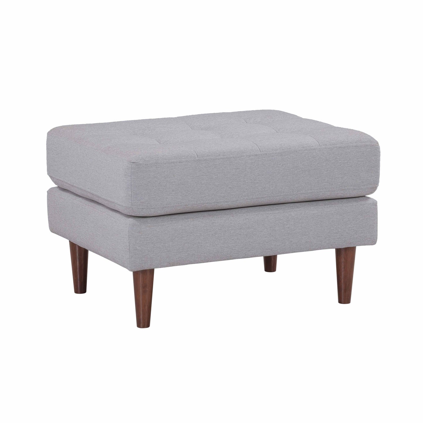 Cave Gray Tweed Ottoman by TOV