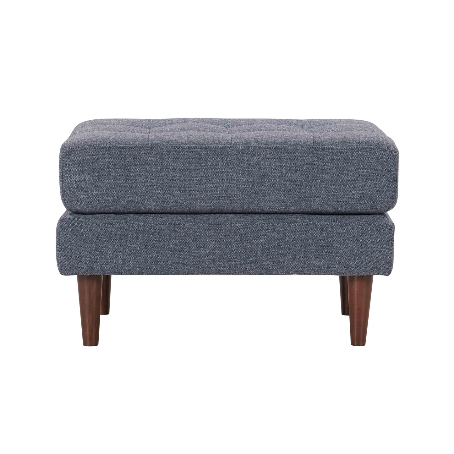 Cave Navy Tweed Ottoman by TOV