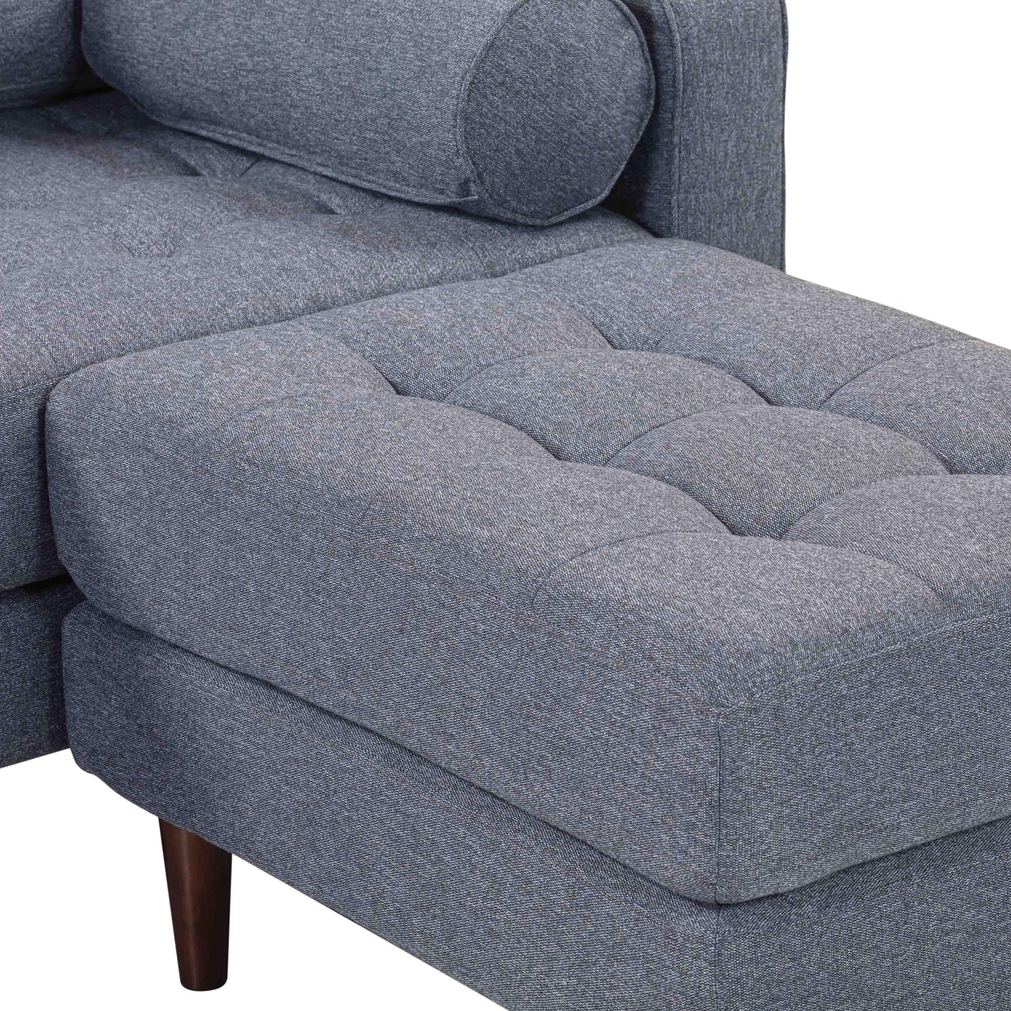 Cave Navy Tweed Sectional by TOV